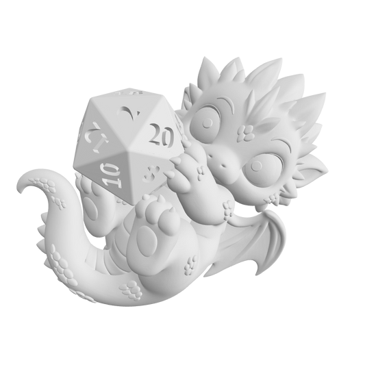 D20 Dragon - Holding — 3D Printable STL & 3MF